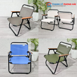 Thanh Lý Ghế Cafe Camping Lưng Lưới Mới 99%