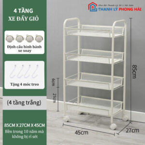 Thanh Lý Kệ Đẩy Di Động Màu Trắng Mới 99%