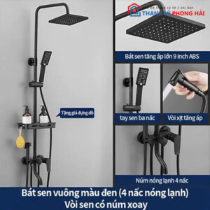 Thanh Lý Bắt Sen Vuông Màu Đen Mới 99%