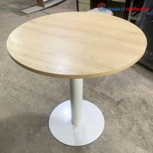 Bàn Cafe Mặt Gỗ Tròn Cũ Giá Rẻ