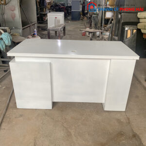 Bàn Trưởng Phòng 1m4 Cũ Màu Trắng Sạch Đẹp