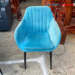 Ghế Sofa Đơn Cafe, Spa Cũ Bọc Nhung Xanh
