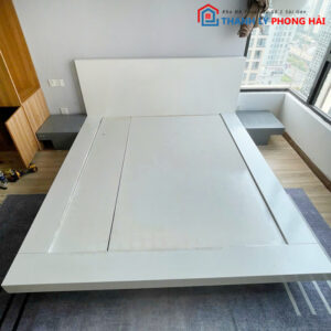 Giường Nhật Cũ Giá Rẻ Màu Trắng Đẹp 90%