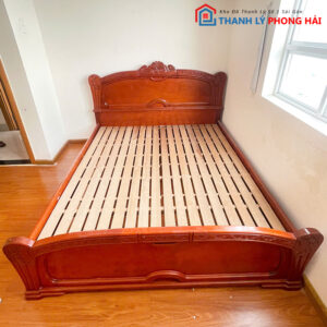 Giường Gỗ Gõ Đỏ Cũ Bền Đẹp Sang Trọng