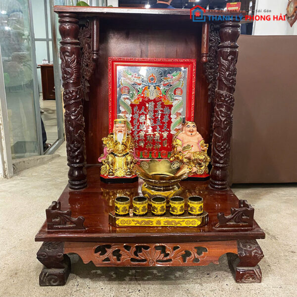 Bàn Thờ Ông Địa Tam Cấp Ngang 60cm Cũ