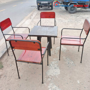 Thanh Lý Ghế Cafe Gỗ Chân Sắt Cũ Giá Rẻ