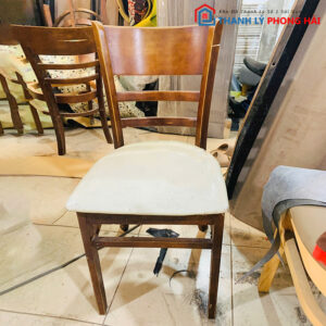 Ghế Canbin Gỗ Cũ Lót Nệm