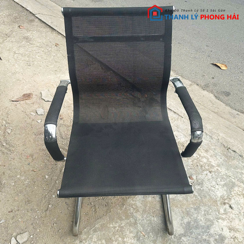 ghe-luoi-van-phong-chan-quy-cu-khung-inox-1-1 Ghế Chân Quỳ Lưng Lưới Thấp Chân Inox Cũ