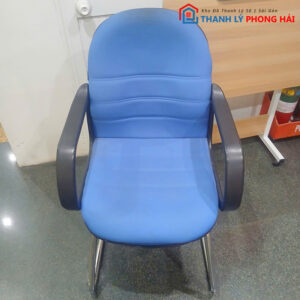 Ghế Văn Phòng Chân Quỳ Cũ Lưng Bọc Vải Màu Xanh