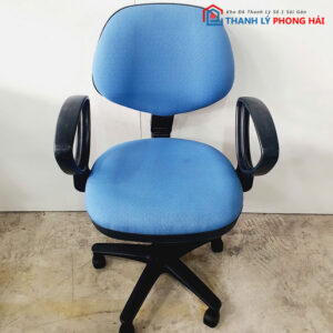 Ghế Xoay Văn Phòng Cũ Lưng Trung Bọc Vải Xanh