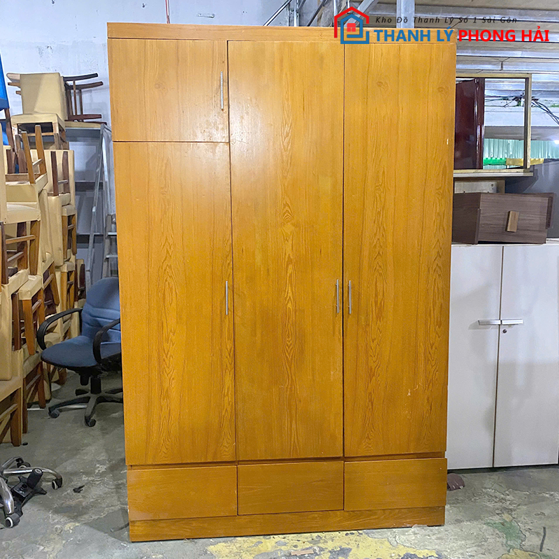 tu-quan-ao-cu-1 Tủ Áo Cũ Full Trần 2m3 Màu Nâu Đẹp