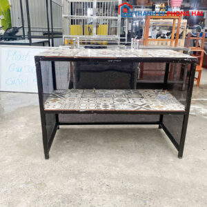 Bàn Bếp Chân Sắt Mặt Đá 1m2 Cũ