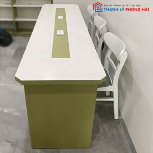 Bàn Họp Văn Phòng Cũ Màu Xanh 2m3