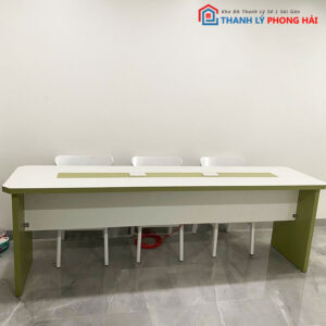 Bàn Họp Văn Phòng Cũ Màu Xanh 2m3