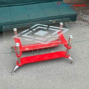 Bàn Sofa Mặt Kính Cường Lực, Chân Inox Sang Trọng Cũ
