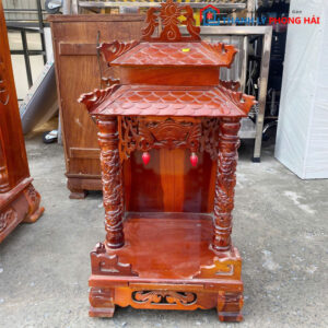 Bàn Thờ Ông Địa - Thần Tài Cũ Gỗ Tự Nhiên 40cm