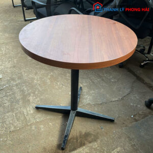 Bàn Tròn Tiếp Khách Cũ Bằng Gỗ 70cm