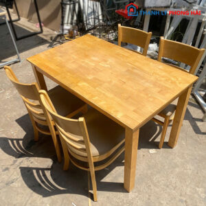 Bộ Bàn Ăn Cabin Gỗ TN 4 Ghế Cũ