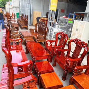 Thanh Lý Bộ Salon Gỗ Tràm Tay 10 Mới 99% Phúc Lộc Thọ Đỉnh Đào