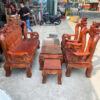 Bộ Salon Gỗ Tràm Tay 12 Chạm Trổ Sang Trọng Cũ