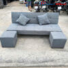 Bộ Sofa Bed Cũ Màu Xám Dài 1m7