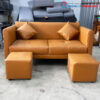 Bộ Sofa Da Kèm Đôn Ngồi Gối Tựa 1m6 Mới 99%