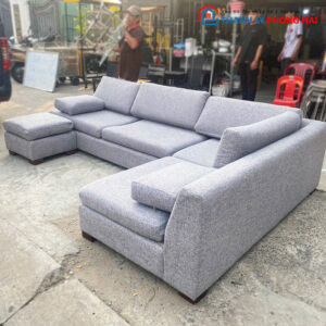 Bộ Sofa Góc L Cũ Màu Xám 2m7