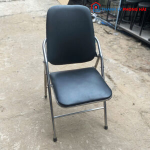 Ghế Xếp Đen Chân Inox Giá Rẻ Cũ