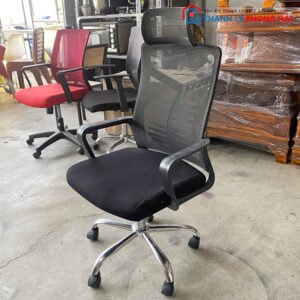 Ghế Xoay Tựa Đầu Cũ Chân Inox Dành Cho Văn Phòng