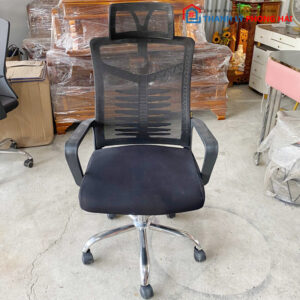 Ghế Xoay Tựa Đầu Cũ Chân Inox Dành Cho Văn Phòng