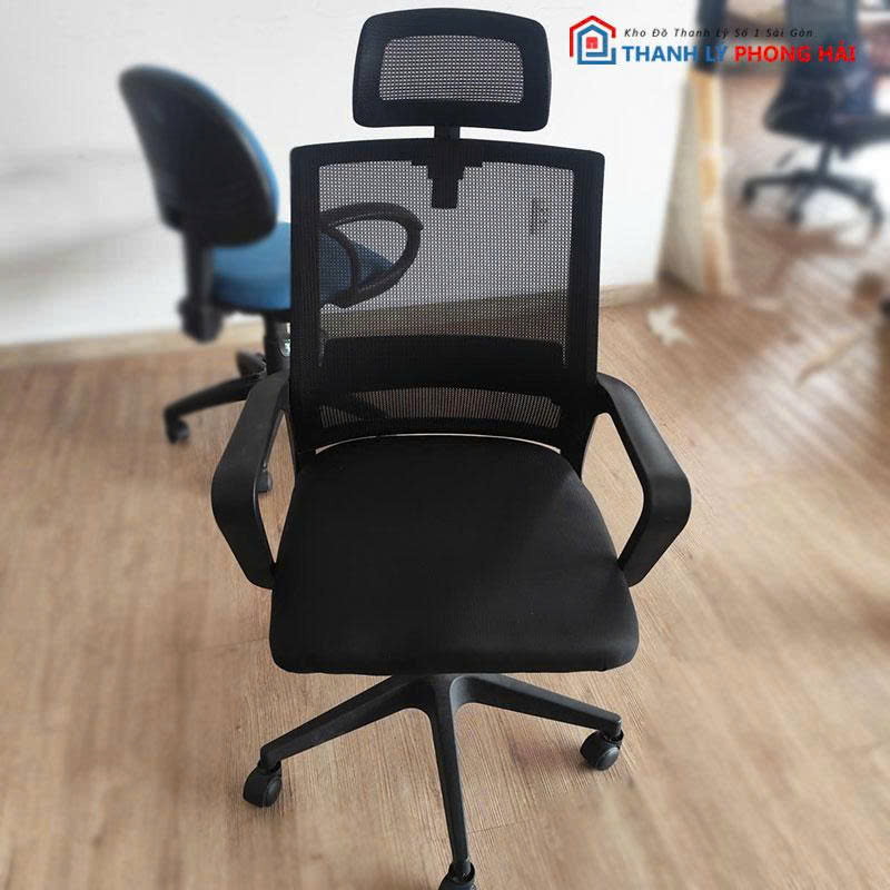 ghe-xoay-cu-co-tua-dau-chan-nhua-gia-re-1 Ghế Xoay Cũ Có Tựa Đầu Chân Nhựa Giá Rẻ