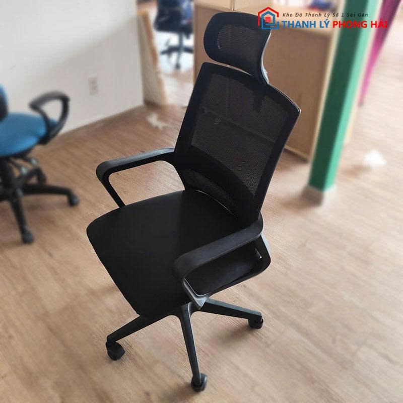 ghe-xoay-cu-co-tua-dau-chan-nhua-gia-re-2 Ghế Xoay Cũ Có Tựa Đầu Chân Nhựa Giá Rẻ