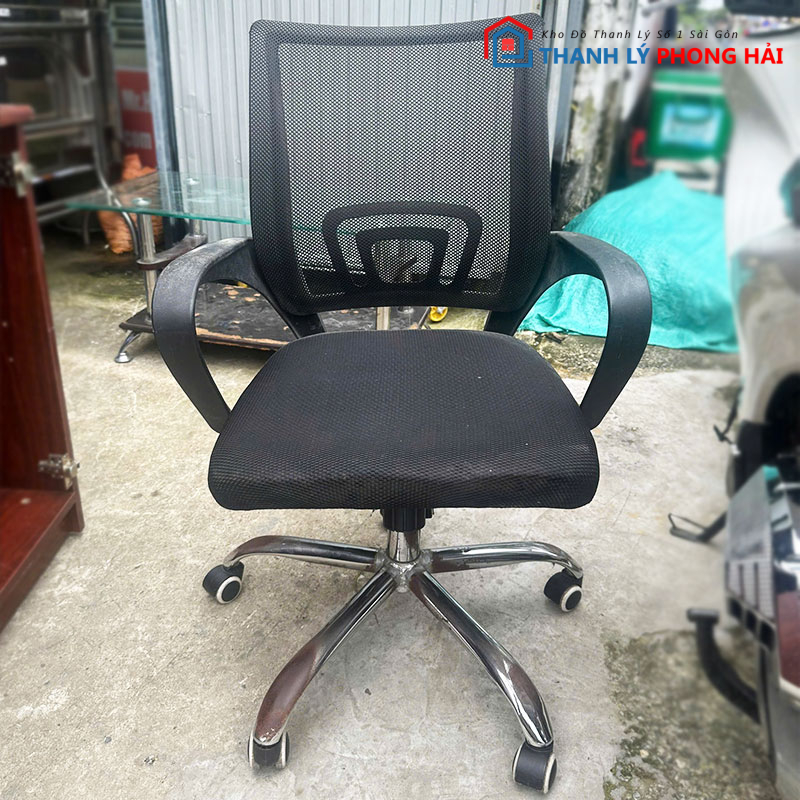 ghe-xoay-lung-luoi-tp4-cu-gia-re-2-2 Ghế xoay lưng lưới TP4 Lưng Đen Cũ Giá Rẻ