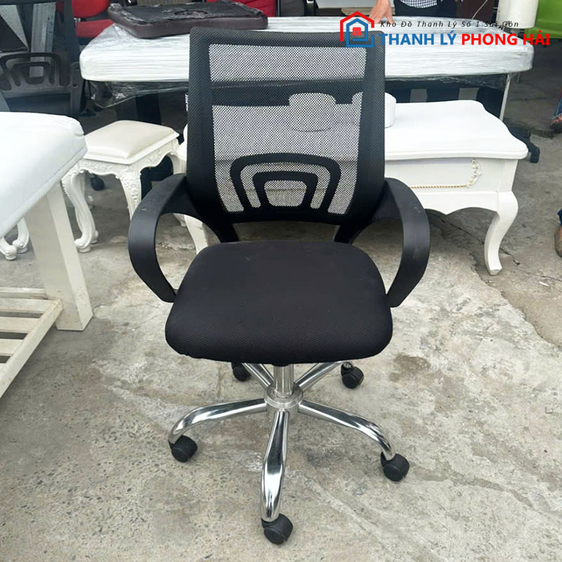 ghe-xoay-lung-luoi-tp4-cu-gia-re-3 Ghế xoay lưng lưới TP4 Lưng Đen Cũ Giá Rẻ