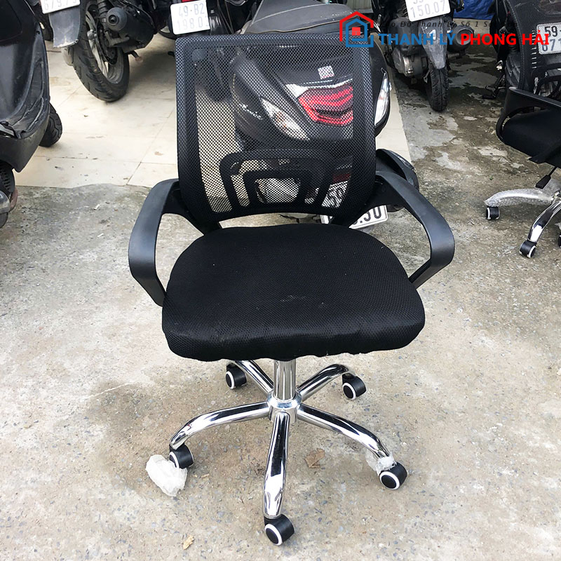 ghe-xoay-lung-luoi-tp4-cu-gia-re-4 Ghế xoay lưng lưới TP4 Lưng Đen Cũ Giá Rẻ