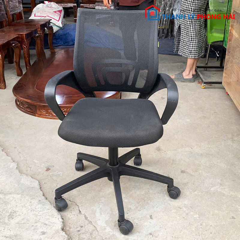 ghe-xoay-lung-luoi-tp4-cu-gia-re-5 Ghế xoay lưng lưới TP4 Lưng Đen Cũ Giá Rẻ