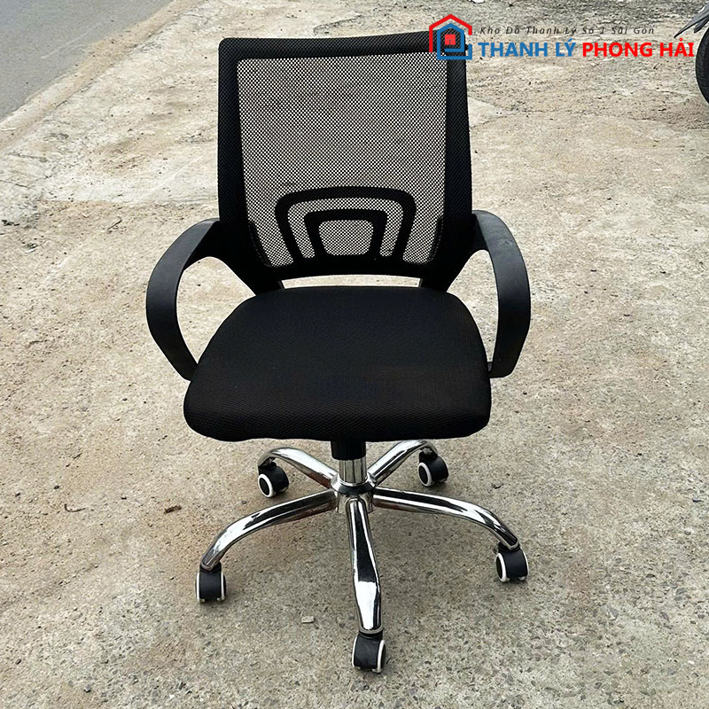 ghe-xoay-lung-luoi-tp4-cu-gia-re Ghế xoay lưng lưới TP4 Lưng Đen Cũ Giá Rẻ