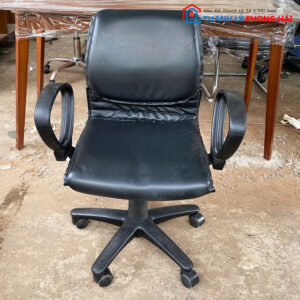 Ghế Xoay Văn Phòng Bọc Da Cũ Màu Đen Cũ Giá Rẻ