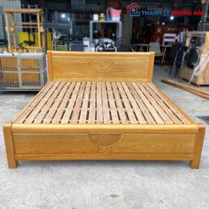 Giường Gỗ Sồi 1m8 Kiểu Dáng Sang Trọng Cũ