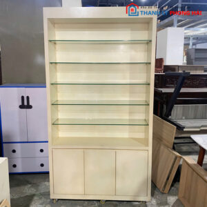 Tủ Trưng Bày Cũ Nhiều Tầng Màu Kem 1m1