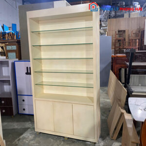Tủ Trưng Bày Cũ Nhiều Tầng Màu Kem 1m1