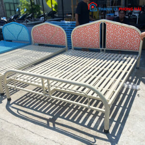 Thanh Lý Giường Sắt 1m6 Nhiều Màu Hoa Văn Mới 99%