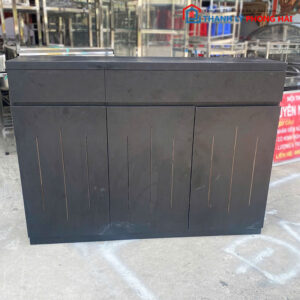 Tủ Giày Bằng Gỗ Màu Đen 1m35 Cũ