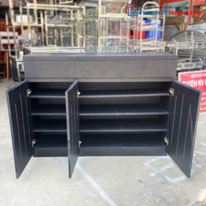 Tủ Giày Bằng Gỗ Màu Đen 1m35 Cũ