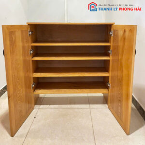 Tủ Giày Gỗ Tự Nhiên 2 Cánh 93cm Cũ