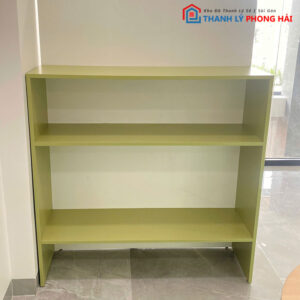 Tủ Hồ Sơ 2 Tầng Cũ Màu Xanh Pastel Giá Rẻ 1m1