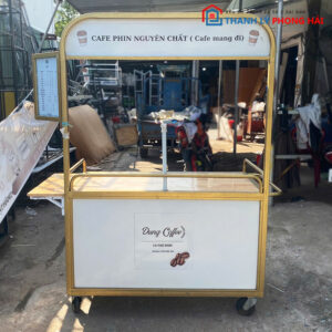 Xe Coffee Takeaway Nâu Vàng 1m5 Cũ
