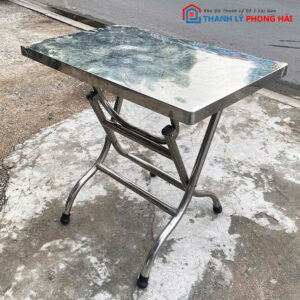 Bàn Ăn Inox Xếp Gọn Cũ 80cm
