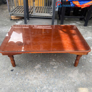 Bàn Bệt Gỗ Mặt Kính 90cm Cũ