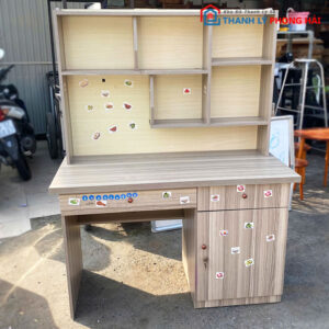 Bàn Học Gỗ MDF Kèm Giá Sách 1m2 Cũ